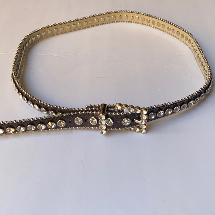 Genuine Leather & Swarovski Rhinestone Belt